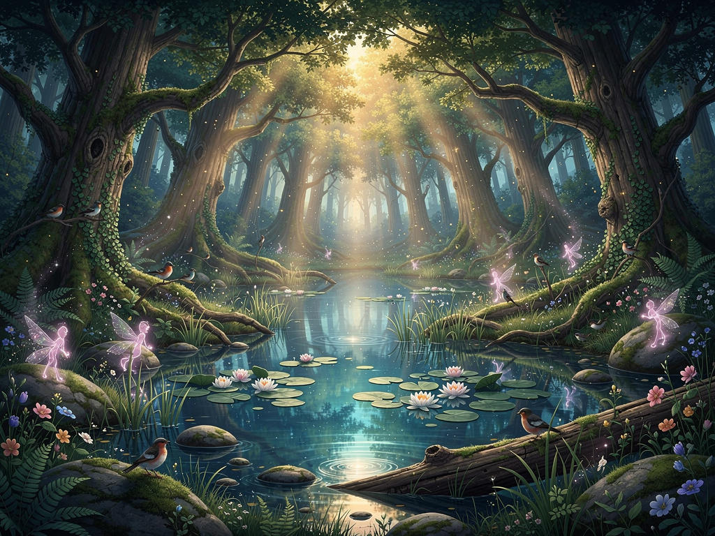 Ma ciò che rendeva il lago davvero unico erano le voci sussurranti delle fate che vi abitavano.