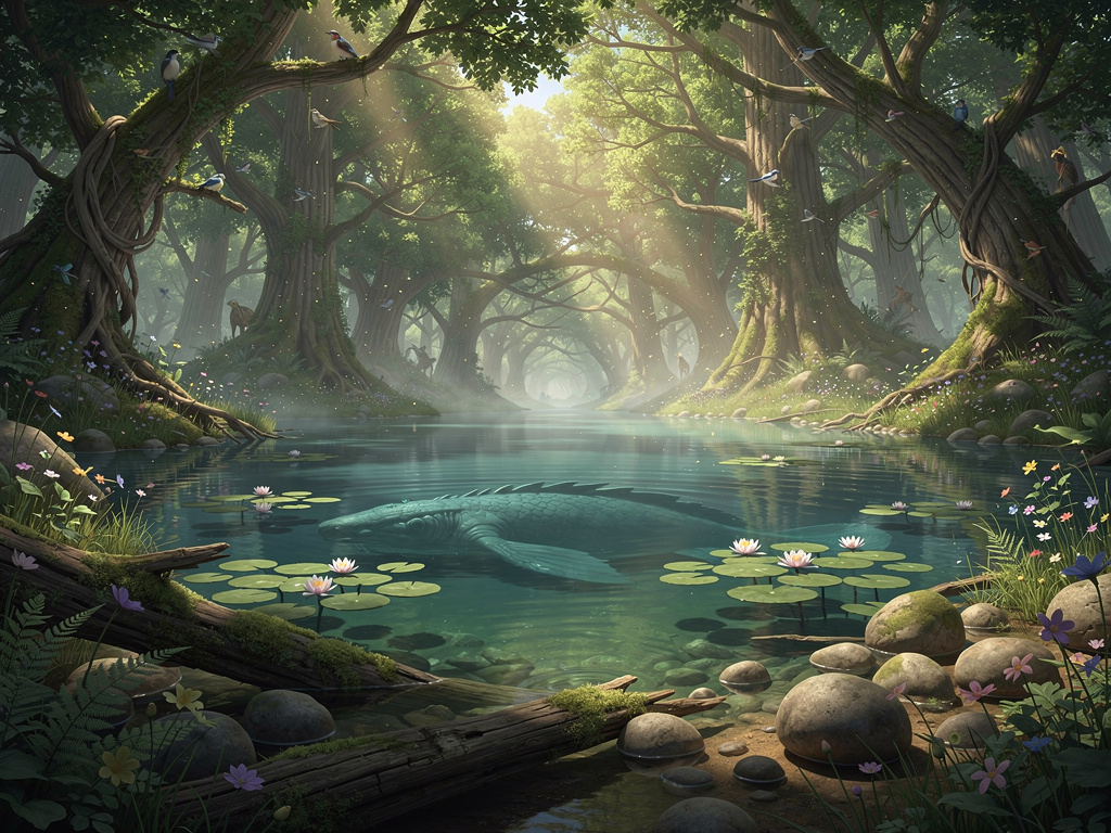 Ma nel profondo delle acque del lago, un mistero attendeva. 

Una creatura leggendaria, nota solo come Vettan, riposava nel s