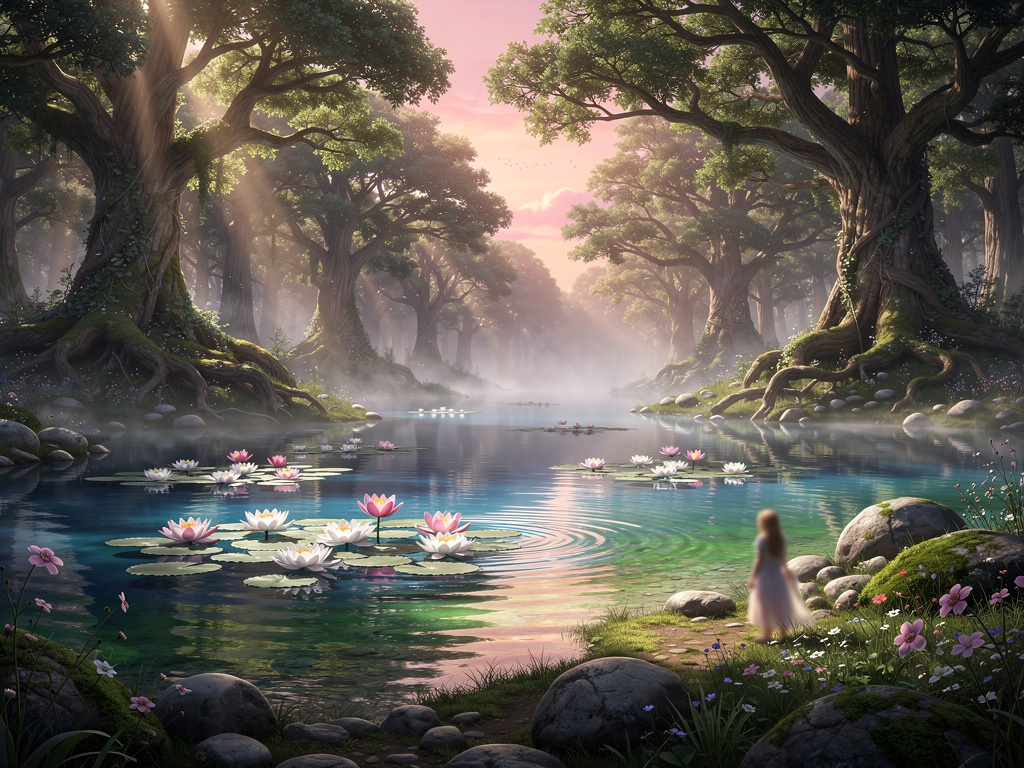 Da quel giorno, il lago divenne un simbolo di speranza e armonia. Elara, ora guardiana del lago incantato, passò il resto dei