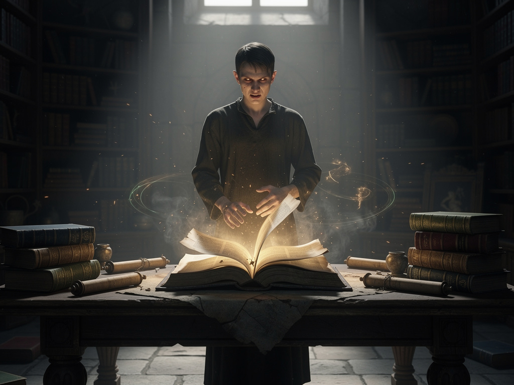 Hayal et: Fabli açtığı Kayıp Ruhlar Kitabından lanetli büyücü lorddan çıktı