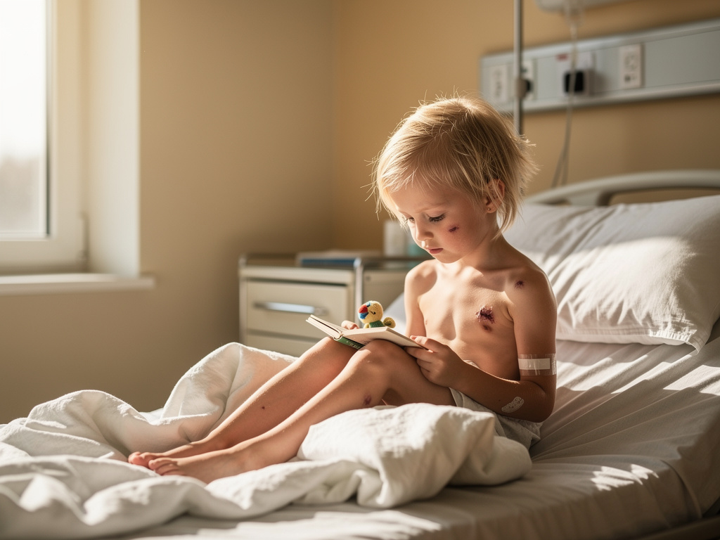 Imagine if: Little blonde girl with melanoma.