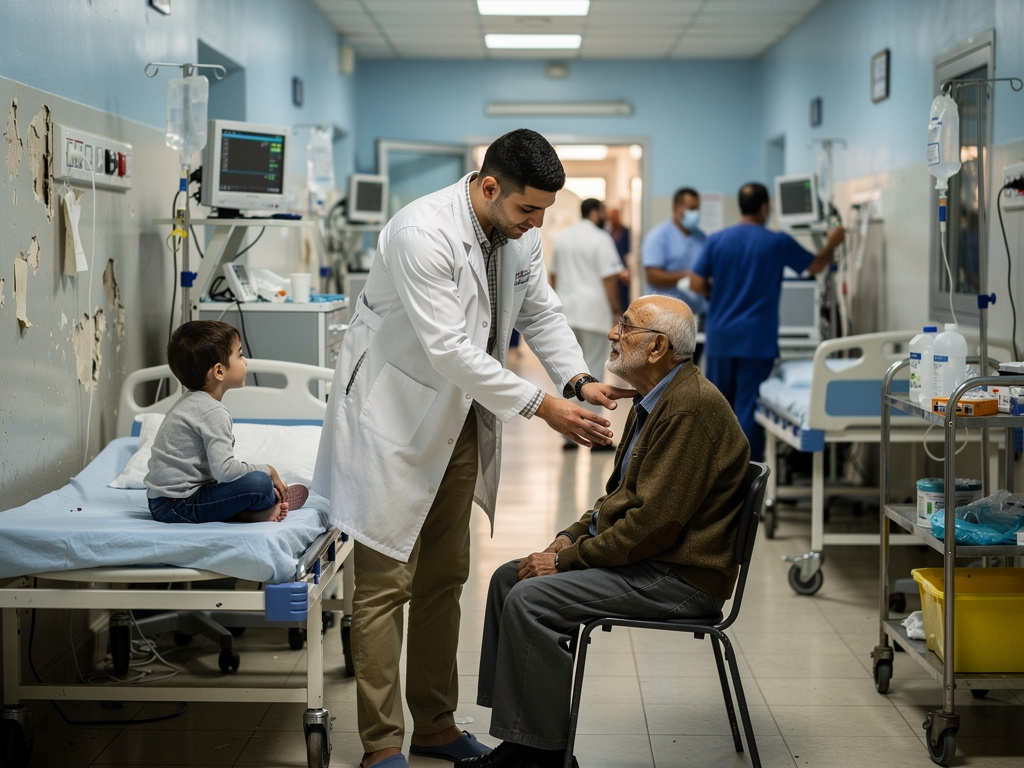 وبتتخرج بمعدل عالية وتصبح دكتورة وتخدم أطفال غزة وكبار السن في مستشفى الشفاء وتنصح الجميع بالعلم.