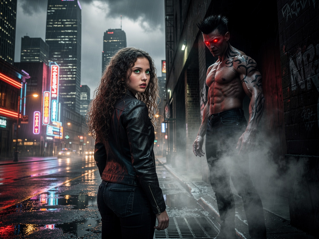 Hayal et: Cennetten kaçan melekler, tehlike arz ettikleri için şeytan avcıları tarafından yakalanıyordur. Baş melekten izin a