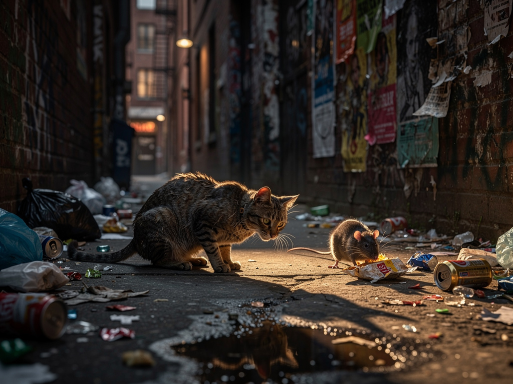 Imagina si: Un gato recibe una habilidad que lo hace evolucionar cada vez que mata ratas.