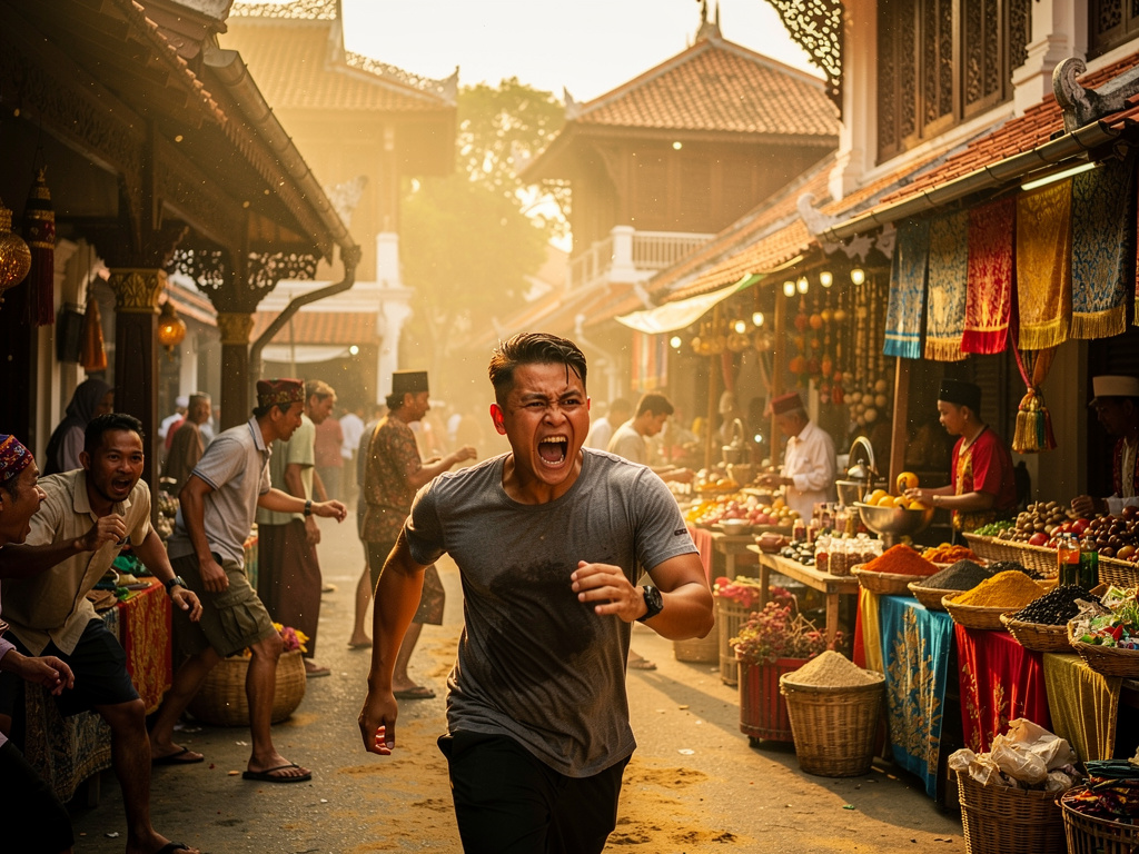 The man said to us to run and get to a safe place. Some begin to panic while still continue normally their business.