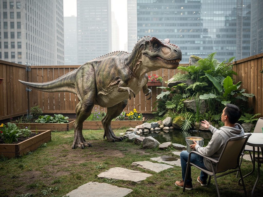 Some dinosaurs that exist become human pets.