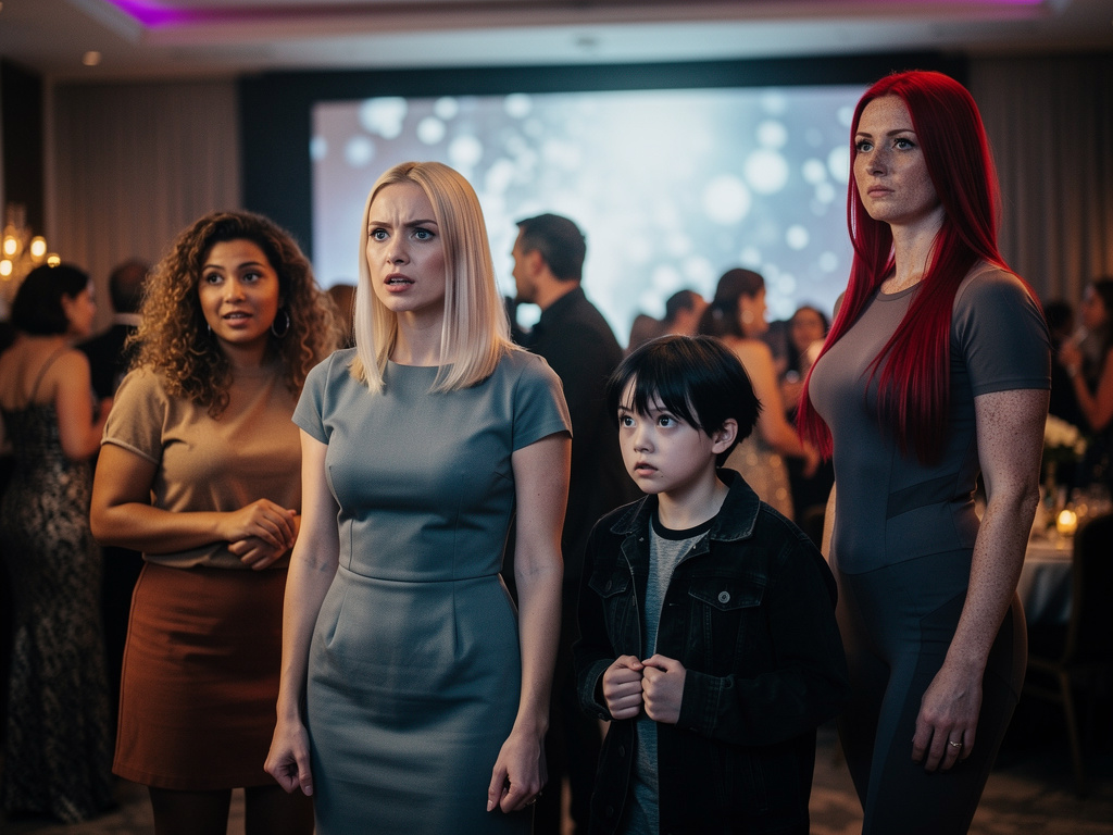 They are go to the party it was filled with other persons who doesn't know who invites them and they must play crazy games to