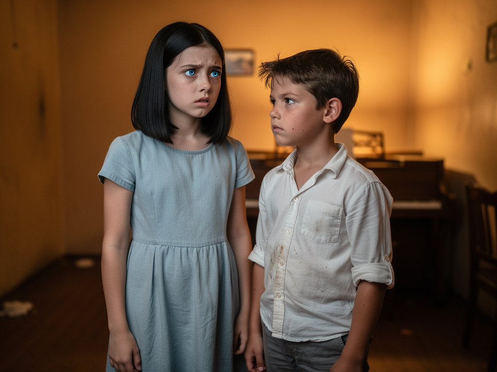 Batang Babae (mahina, nanginginig ang boses):
Kuya… galit ba si Mama kay Papa?

Batang Lalaki (pilit matatag):
Hindi ko rin a