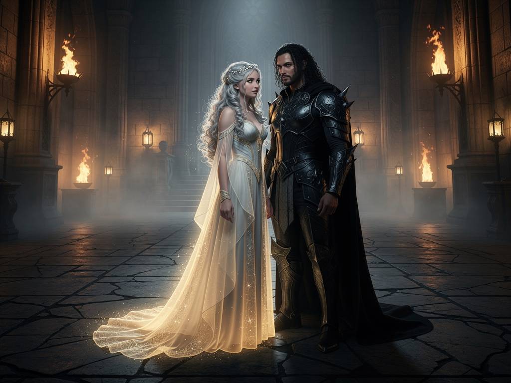 i luoghi erano illuminati solo da fiamme tremolanti e luci fioche, che non erano sufficienti a scacciare l'oscurità che avvol