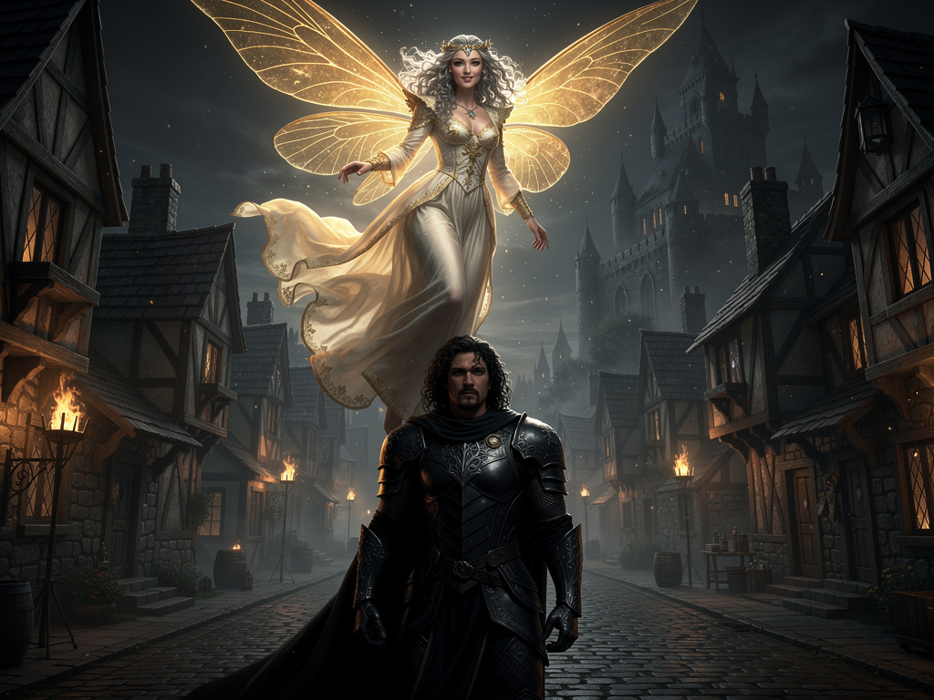 Un giorno, mentre volava sopra il villaggio, la Fata della Luce si imbatté in un essere avvolto nell'ombra. Era il Signore de