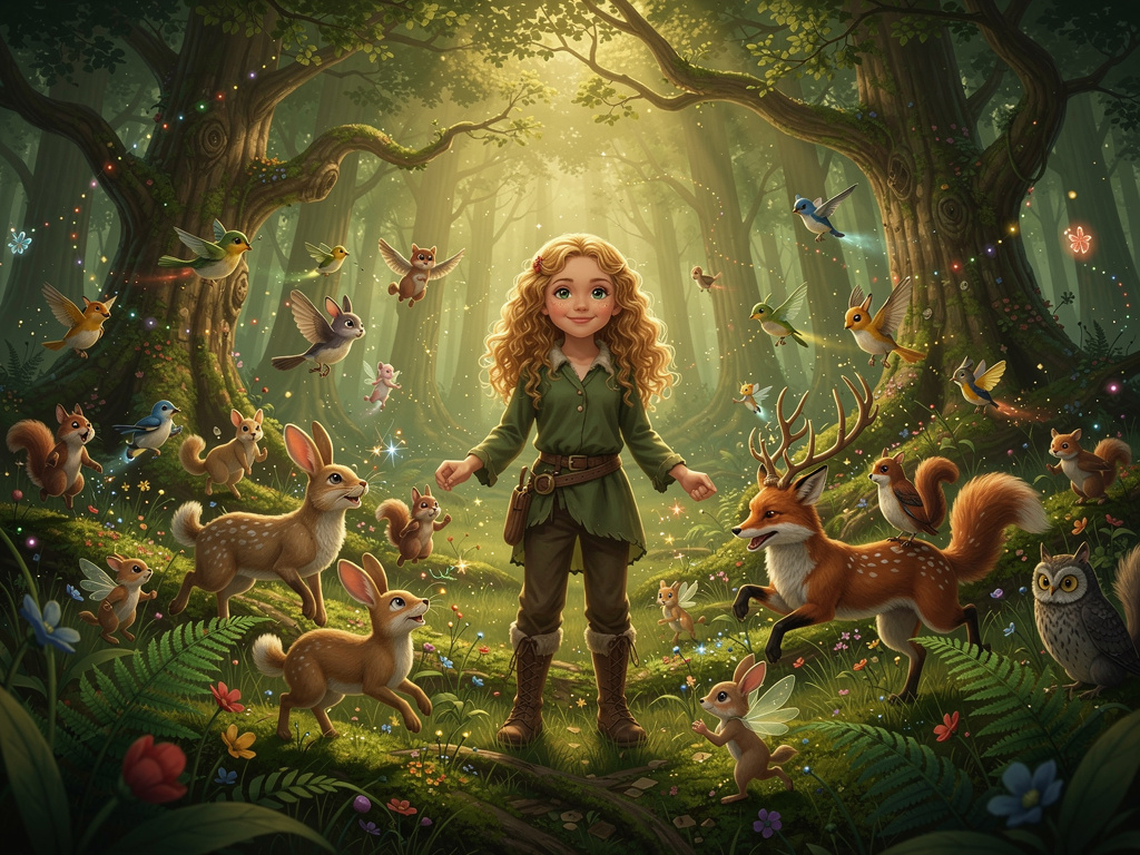 In un istante, la scacchiera sparì e tutti gli abitanti del bosco ritornarono alle loro vere forme. Il bosco magico tornò a r