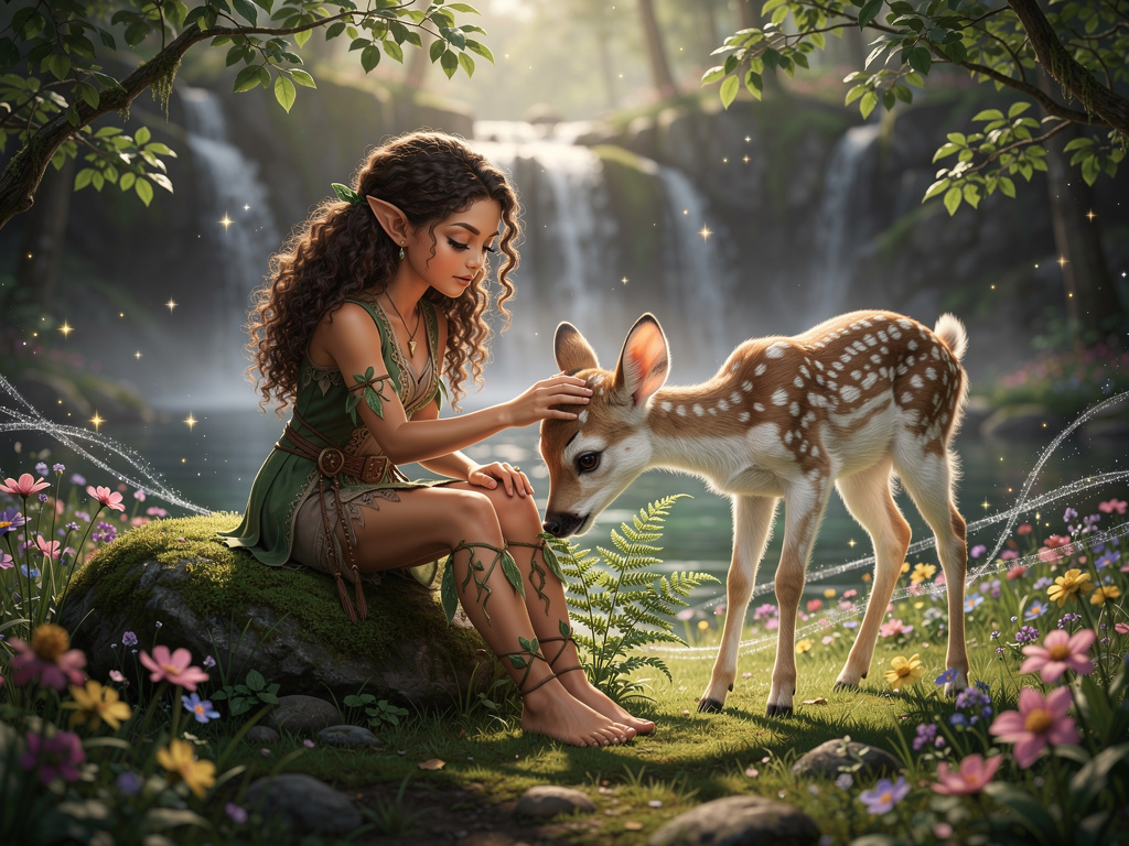 Man mano che il tempo passava, Liriel e Aurora divennero inseparabili. Il folletto imparò ad ascoltare il linguaggio degli an