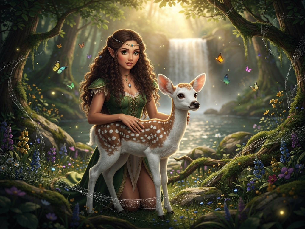 Grazie alla loro unione, il Bosco Incantato fiorì ancor di più, emanando una luce magica che attirava viaggiatori e creature 