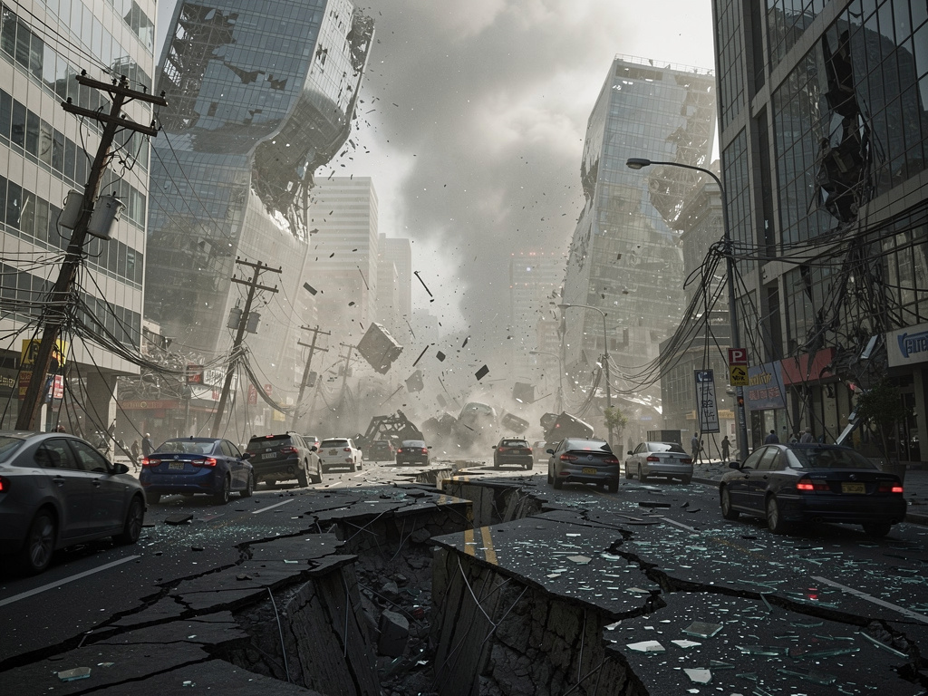 Hayal et: Bir şehir olsun ve bir anda deprem olsun.