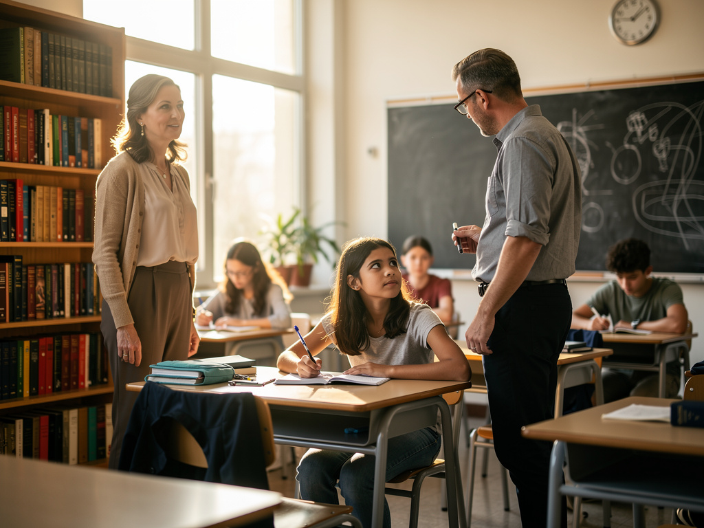 Imagine se: Faça uma história que fala sobre estudantes de as meninas fan ter 13 anos e os meninos fam ter 15 anos, o profess