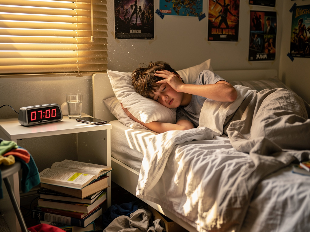 Imagine if: [Scene 1: Bedroom – Morning]
(Sound: Alarm ringing loudly)

Milo (half asleep): 
"Ugh… why do mornings even exist