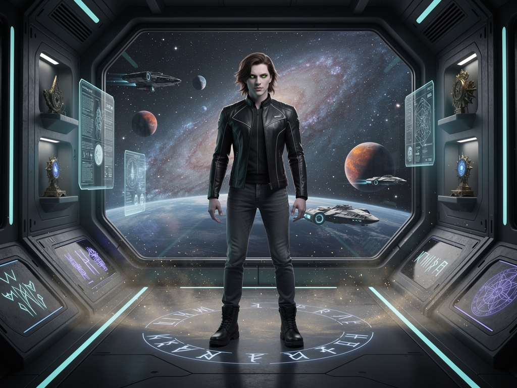 Imagine if: I am a hybrid, a half vampire, in the age where intergalactic travel is possible, and also magic and science coex