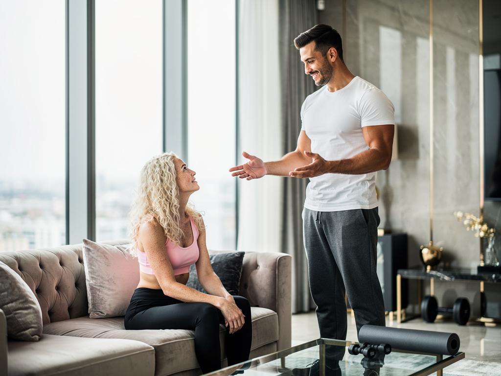 Leo menjelaskan tips dan cara berolahraga dengan benar kepada gadis itu sambil tersenyum manis