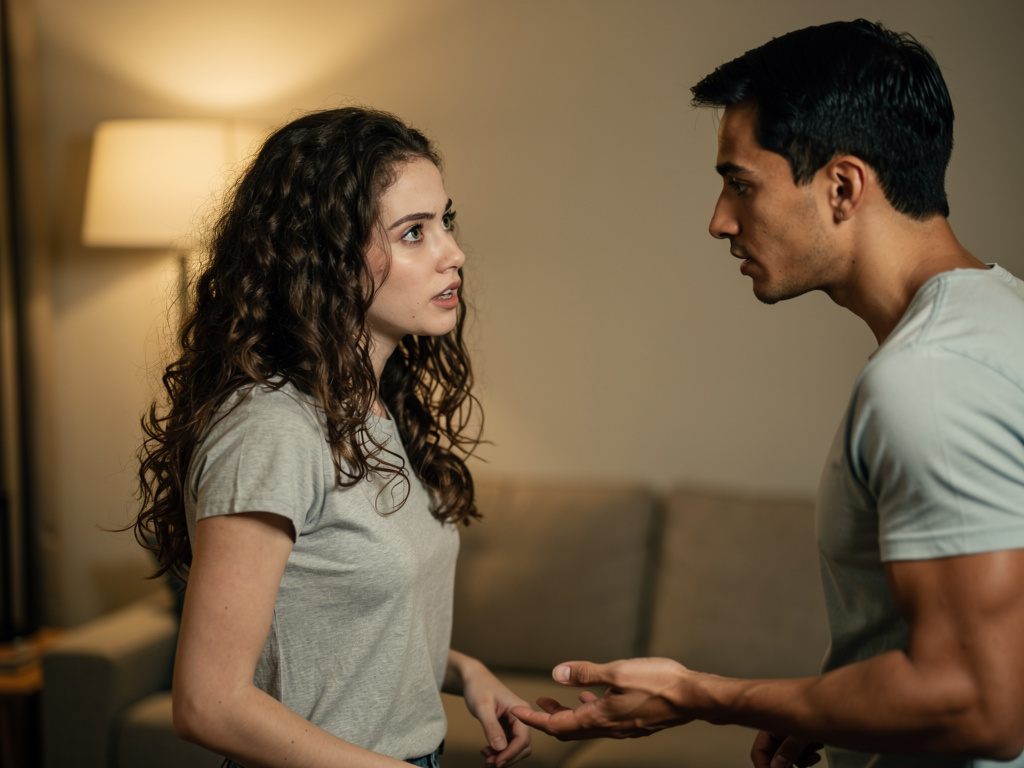 The girl said, "This is wrong. Aren't we friends?" She took a slight step back from the man. But he still seemed eager, and w