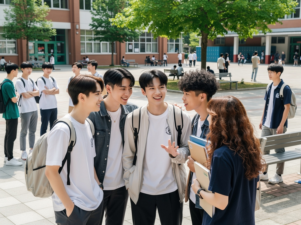 Imagine se: Quero uma história de inimigos a amantes com o Beomgyu do TXT, tem que criar 4 amigas pra mim, incluir os outros 