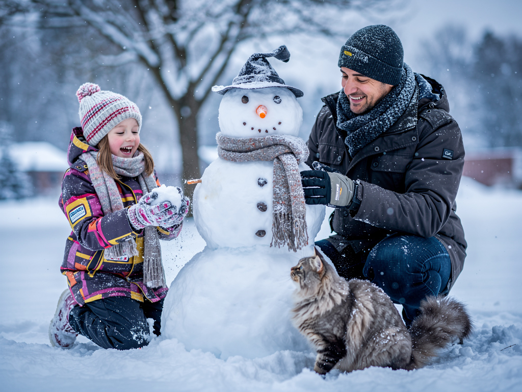 Page 13  
Then we went outside.  
We played in the snow.  
We threw snowballs.  
We built a big snowman.  

Page 14  
The sno