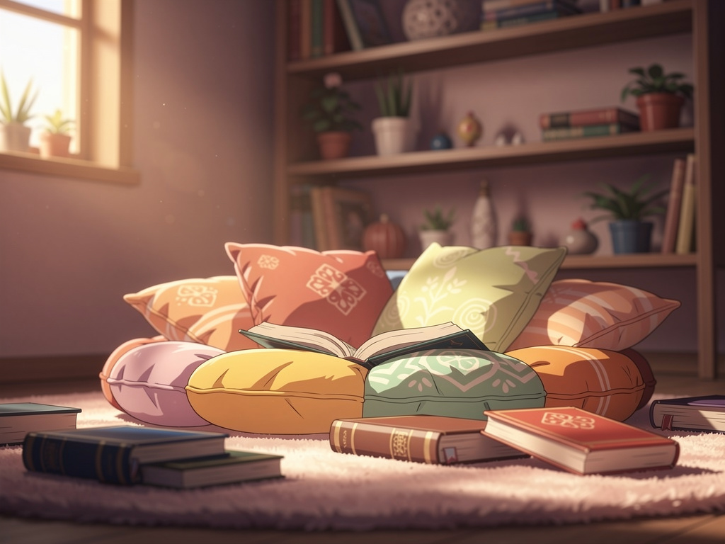 Imagine if: Page 2  
Text: But Kitty was gone! I looked under the bed. I looked behind the couch. No Kitty!  
Illustration: T