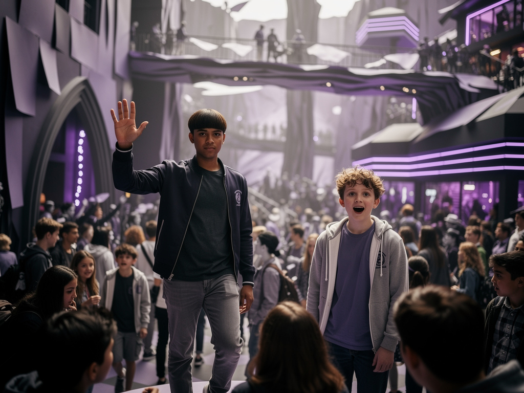 Mednes waves from a distance, shouting over the noise.
MEDNES: Go ahead and explore the main building, Abbie! Check out the c