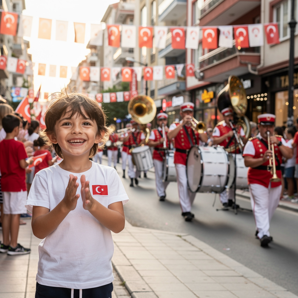 Bando takımları ile şiirler şarkılarla yürüyüşler yapılırdı.