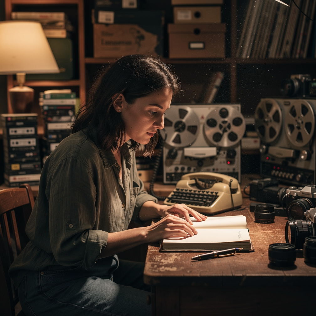 Nisemay's fingers brushed against a dusty journal, its pages yellowed with age, as she whispered a single word: write.