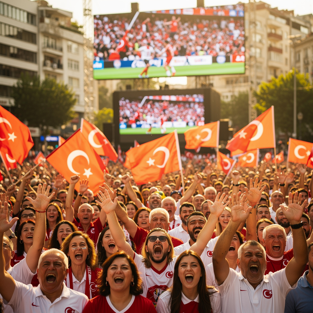 Meydanda coşkunun doruğa çıktığı anda Türkiye ilk golü atar. Kalabalık delirir, sevinçten ağlayanlar vardır.