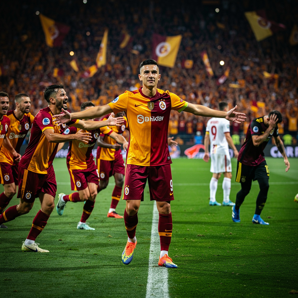 Selman'ın müthiş performansı taraftarları coşturdu, Galatasaray 3-2 öne geçti.