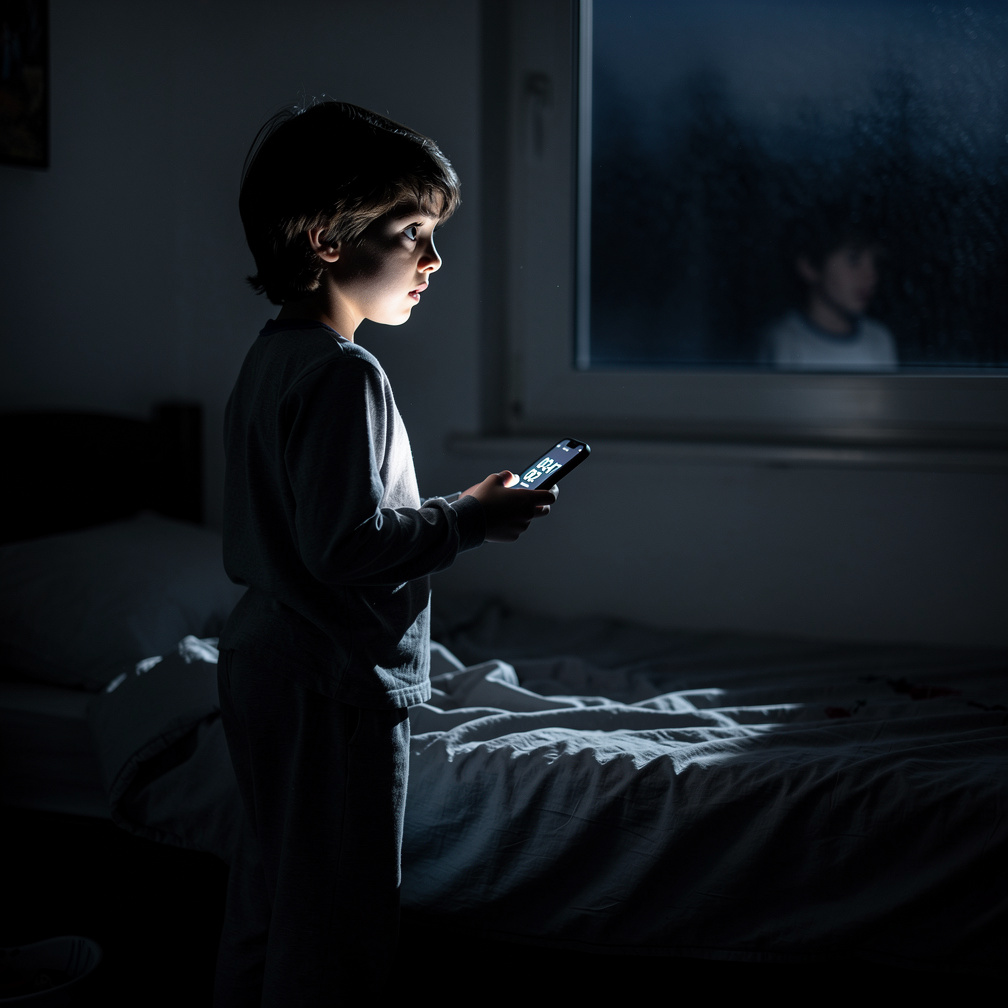 Telefonunu tekrar kontrol ediyor, saat hala aynı: 02:47. Garip bir hisse kapılıyor, dışarıda bir şeyler farklı görünüyor.