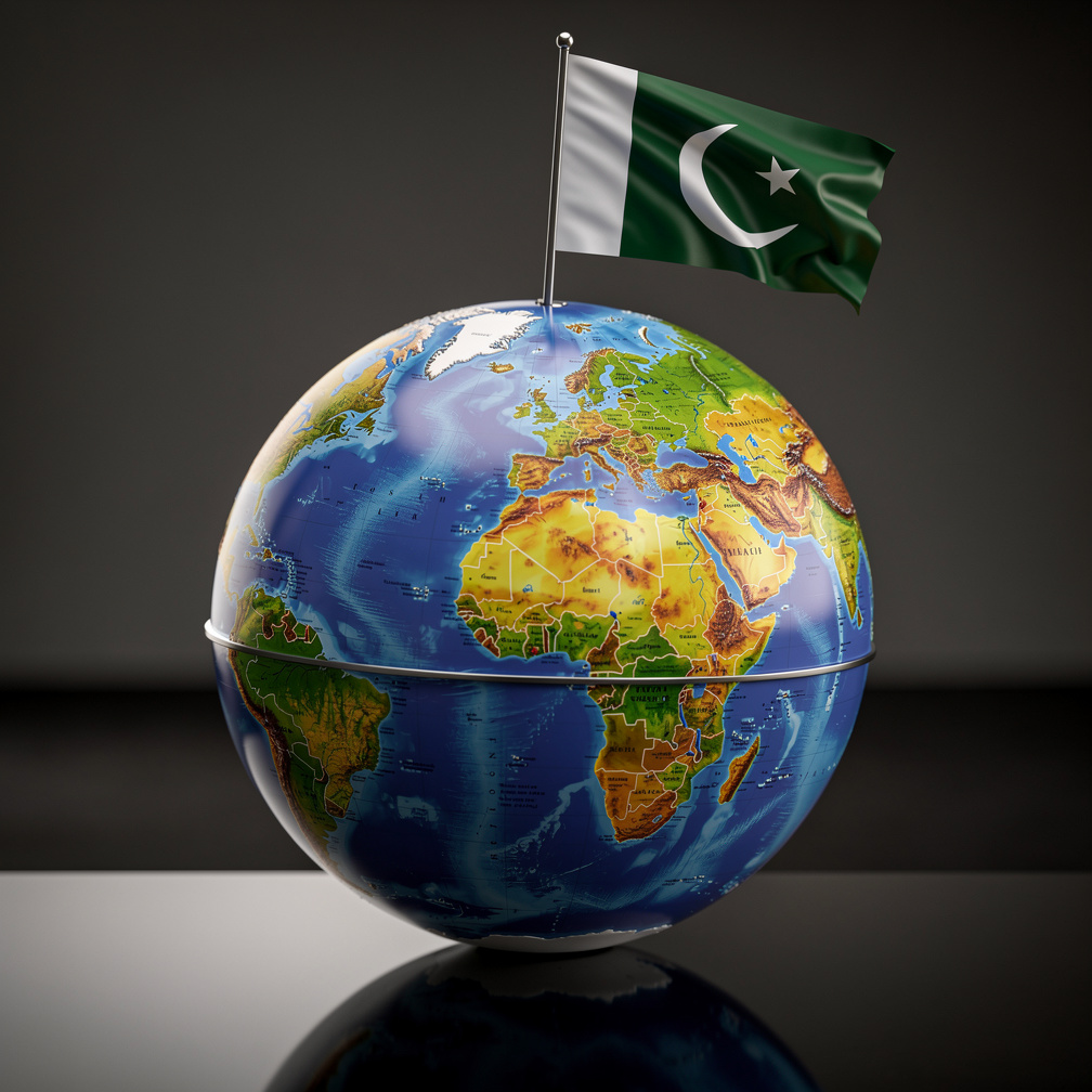 突然，地球仪开始快速旋转，国旗在空气效果中猛烈地飘扬着。