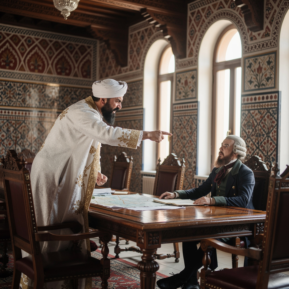 قام الداي حسين بالرد بقوة على دوفال، وأشار إلى إهمال فرنسا لالتزاماتها المالية تجاه إيالة الجزائر.