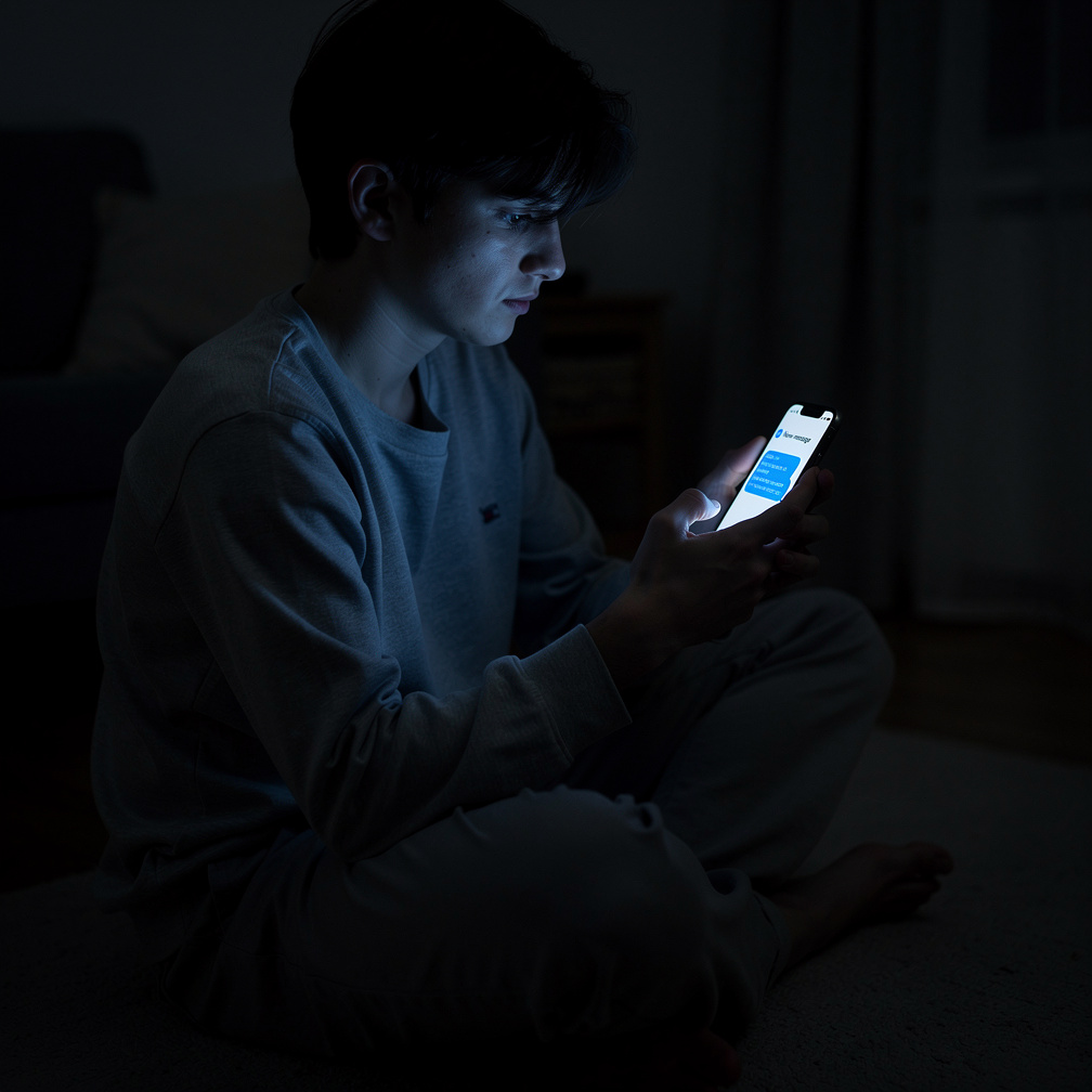 suddenly a message pops up from an unknown number