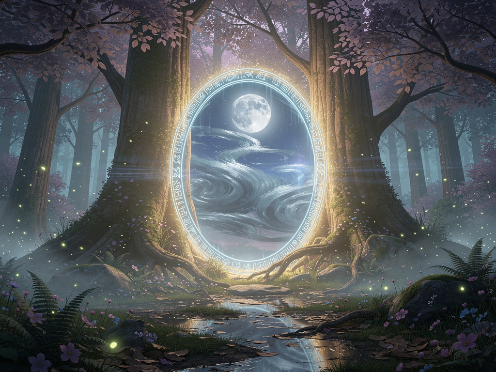 Twilight Sparkle y sus amigas descubren un misterioso portal en el bosque que conduce a un reino desconocido.