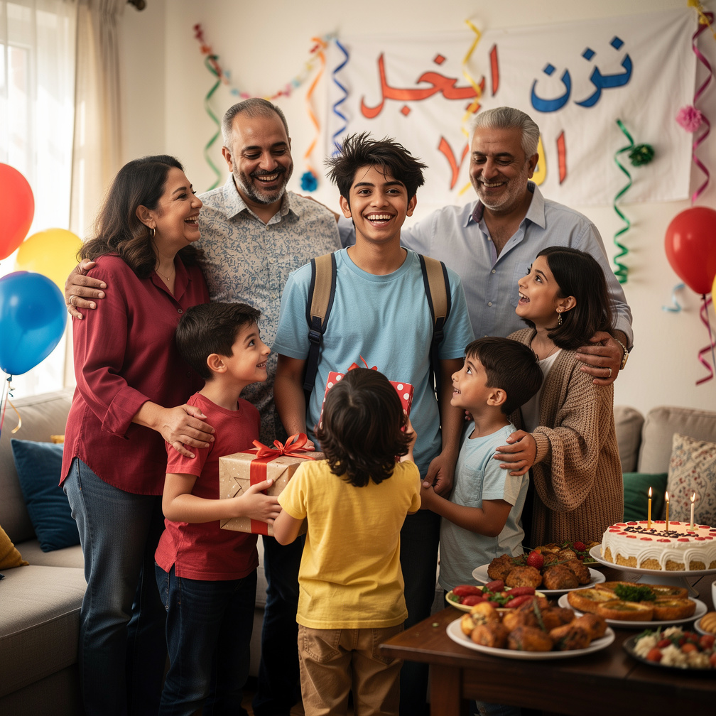 You were super happy and looked for gifts for his mom and siblings when they heard the news and had a very fun celebration, a