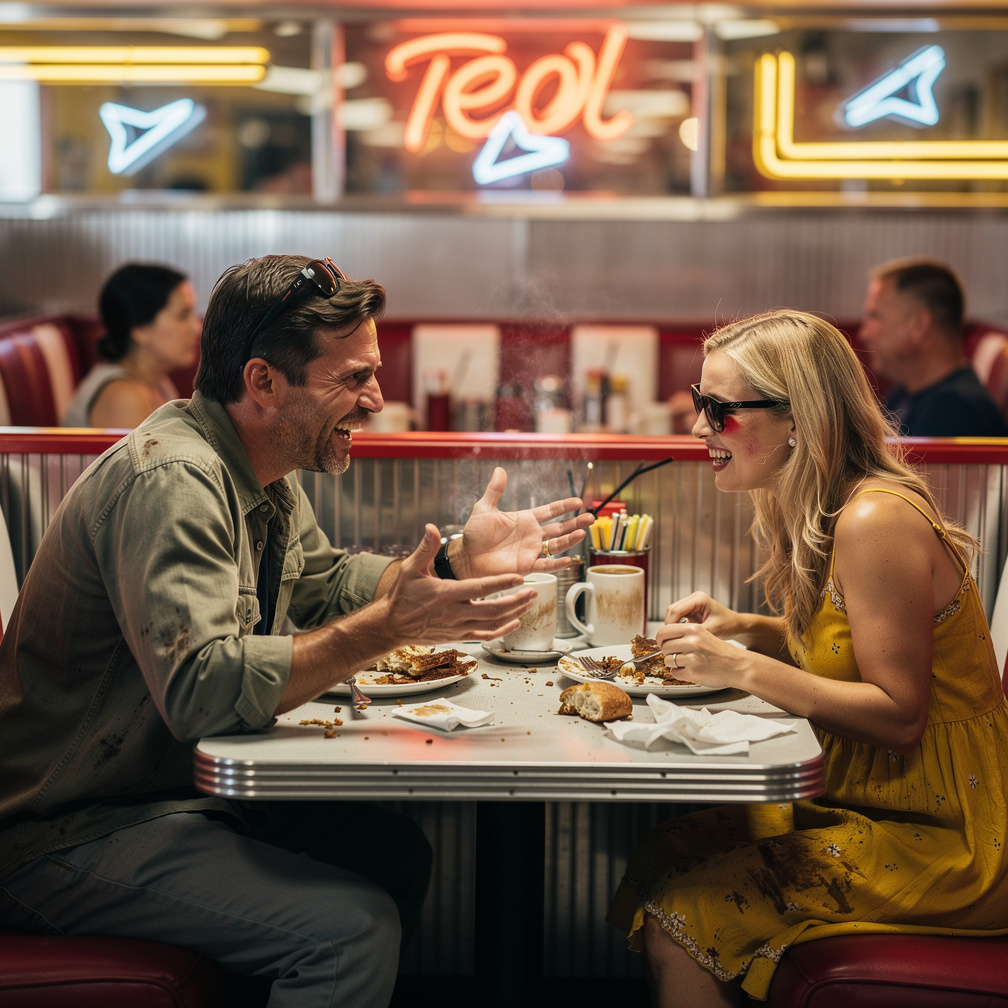 Arguments erupted as they stopped at a roadside diner.
