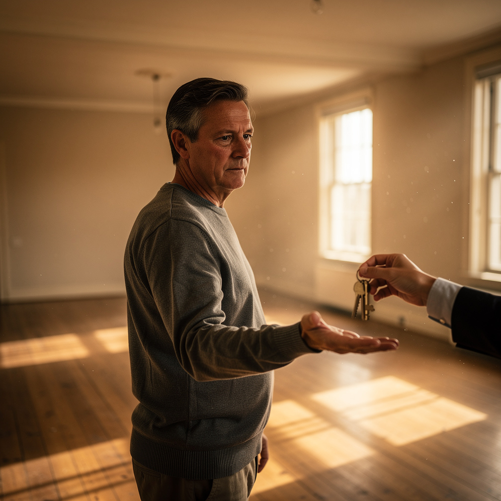 JJk's eyes lingered on the empty rooms, memories echoing in his mind as he handed over the keys.