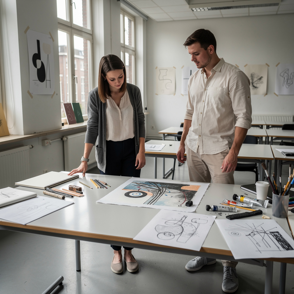 Marina notices Leo's unusual drawing in art class.