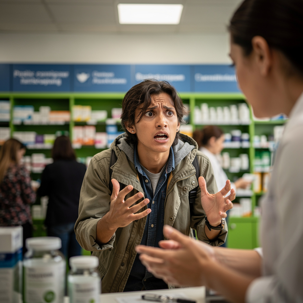 Panic sets in as I struggle to explain my symptoms to a pharmacist.