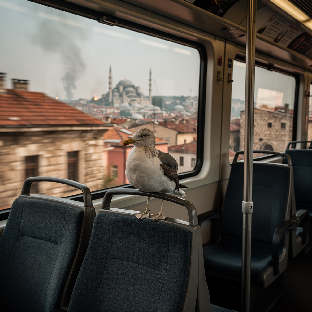 Tren hareket etti, savaş devam etti, ben de martı olarak trene bindim.