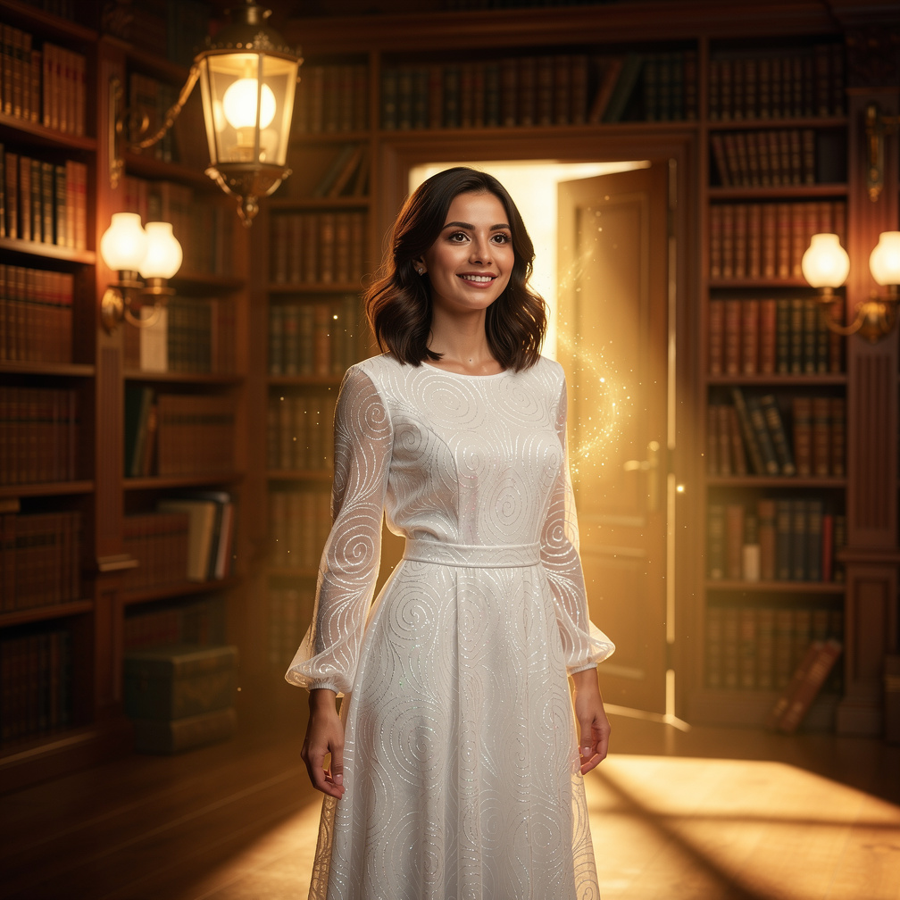 Eveline sorrise, sapendo che un nuovo capitolo della sua vita stava per iniziare, con la magia dei libri a guidarla.
