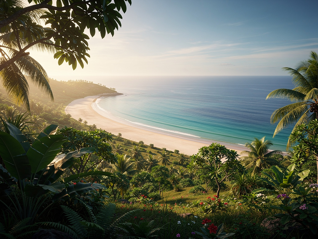 Mihawk stood before him, eyeing the thriving island with curiosity, his sword at the ready.