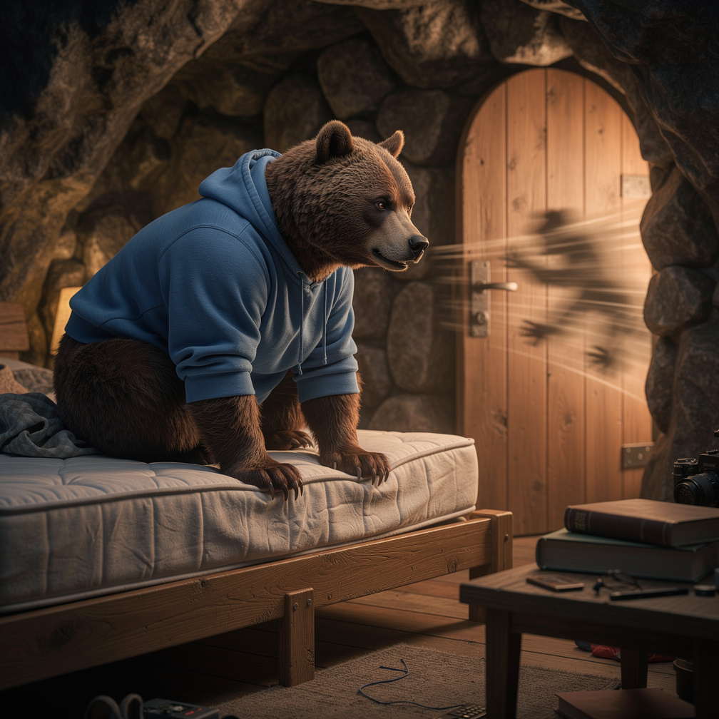 suddenly woke up to loud knocking on his cave door