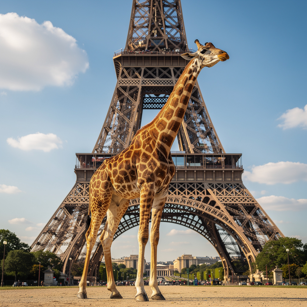 It tilted its head, long neck bending as it gazed up at the iron latticework.