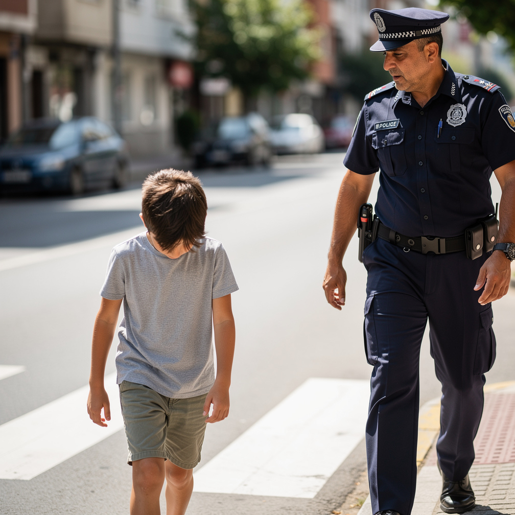 Özcan utancından başını yere eğdi ve yavaşça yaya geçidine doğru yürümeye başladı. Trafik polisi ona yaklaştı.