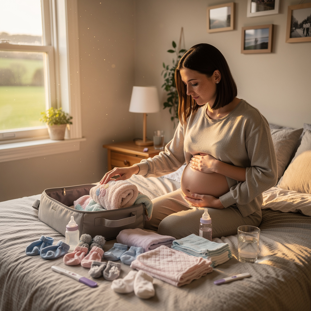 Ela sentia o bebê chutar forte, a barriga crescendo a cada dia, e a ansiedade aumentava à medida que se aproximava a data do 