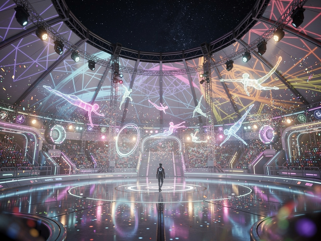 Hayal et: Dijital sirk evreninde bir gün geçirdiniz, hayal et.