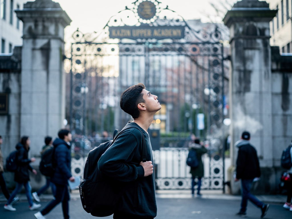 تخيل لو: الظل الهادئ – الحلقة 1: “الدخول”
المشهد 1: البوابة
في صباحٍ بارد، كانت شوارع طوكيو مزدحمة كعادتها، لكن أمام بوابة “أ